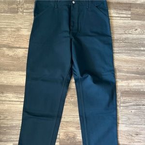 Carhartt WIP twill single knee pant in duck blue.